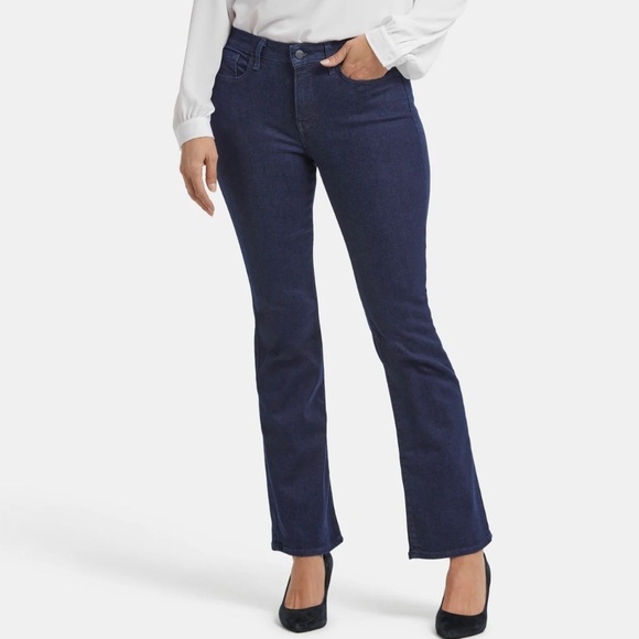 NYDJ Denim - NYDJ Barbara Bootcut Jeans in Rinse Dark Blue Size 18